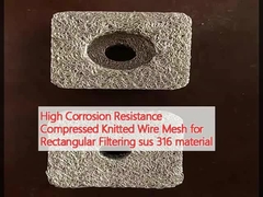 Tinggi ketahanan korosi dipencet kawat rajutan Mesh untuk Filter persegi panjang sus 316 material