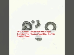 18*11.5*10mm Jaring Kawat Rajut Kecepatan Filter Tinggi Sus 316 Baja tahan karat