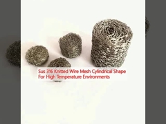 Sus 316 Bentuk silinder kawat rajutan untuk lingkungan suhu tinggi