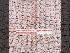 Disesuaikan Sus 316 Tembaga Woven Wire Mesh untuk kebutuhan penyaringan