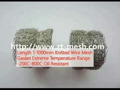 Panjang 1-1000mm Kain tenunan Wire Mesh Extreme Rentang suhu -200C-800C tahan minyak
