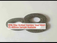 99% Filter Merapikan Stainless Steel Mesh 25-400mm Sampel Valid