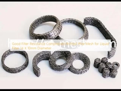 Tahan Filter yang Baik Mesh Wire Knitted yang Dikompresi untuk Filter Cairan 14 X 10mm Diameter