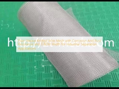 Plain Weave Knitted Wire Mesh dengan korosi dan ketahanan karat dan lebar 3,8cm untuk aplikasi pemisahan industri