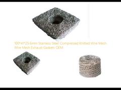 100*41*25.6mm Stainless Steel Terkompresi Rajutan Wire Mesh Wire Mesh Exhaust Gasket OEM