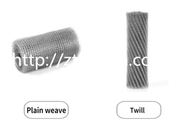 Kawat Jaring Rajutan Logam Diameter 0.12Mm Mesin Cuci Wire Mesh Baja Tahan Karat 25Mm Inti Elastis Berbalut ISO9001
