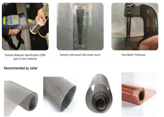 Ultra Fine 100 Micron Stainless Steel Wire Mesh Bulat 316L 100μm