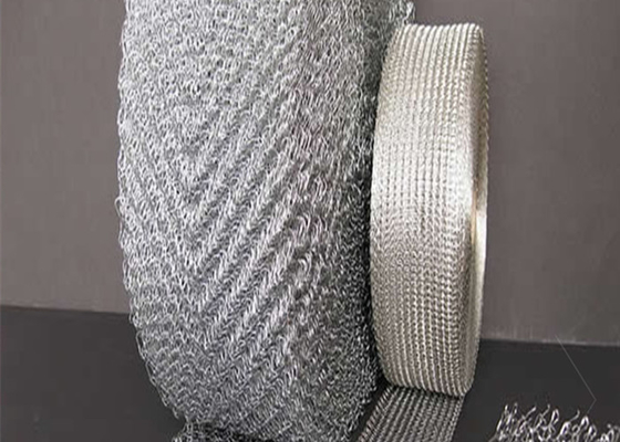 Stainless Steel Rajutan Wire Mesh Tape 0.20mm 95% Filter Untuk Catalytic Converter Mesh