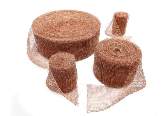 ODM Red Copper Wire Mesh 100mm Lebar 0.10mm Diameter Untuk Kabel