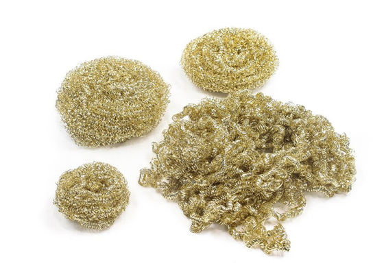 12mm Stainless Steel Bola Pembersih Rumah Tangga Berlapis Tembaga Datar