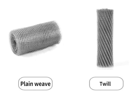 Stainless Steel 316l Rajutan Wire Mesh 0.1mm Diameter 20-500mm Lebar