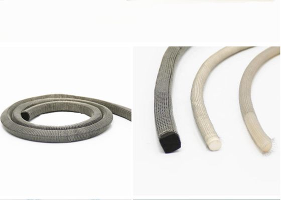 OEM Rajutan Wire Mesh Gasket Stainless Steel 0.55mm 12x6mm Lubang Untuk Segel