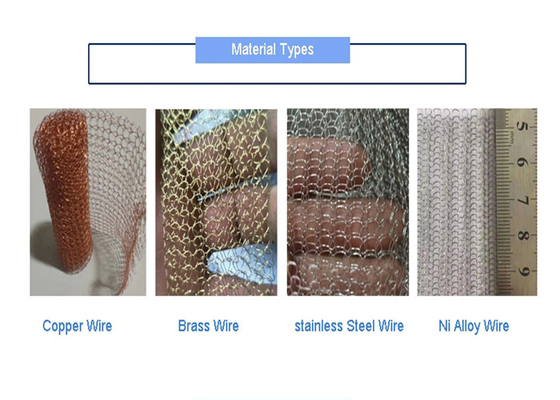 Wire Mesh Rajutan Lebar 5mm-1m Diameter 0,18mm Untuk Keperluan Industri