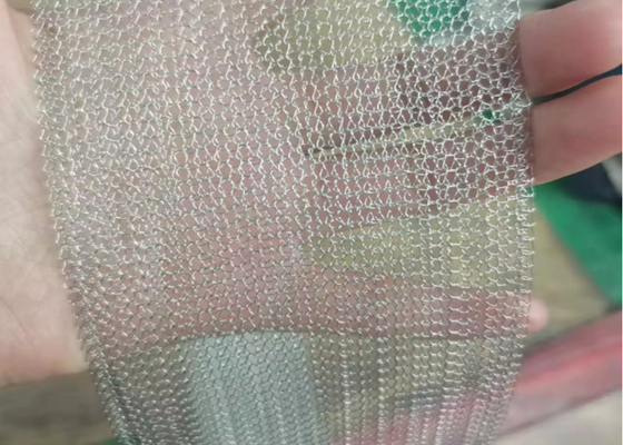 Rajutan Wire Mesh Dalam Aluminium Untuk Demister Pads / Mist Eliminators