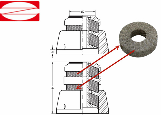 5-150mm Tinggi Dia 10-200mm Wire Mesh Rajutan Terkompresi Untuk Filtrasi Peredam Suara