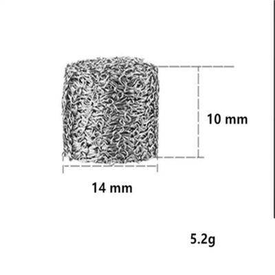 Gasket Wire Mesh Rajutan Kuning Terkompresi Dia 50mm Untuk Filter Oli