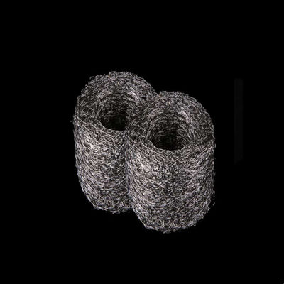 Stainless Steel Compressed Knitted Filter Mesh dengan permukaan yang dipoles