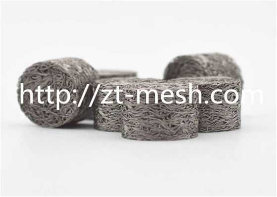 Stainless Steel Dia 13.5*9.5mm 316 Filter Wire Mesh Terkompresi Rajutan Wire Mesh1μM Filtrasi Warna Disesuaikan
