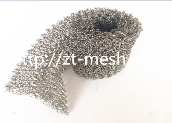 Kawat Jaring Rajutan Logam Diameter 0.12Mm Mesin Cuci Wire Mesh Baja Tahan Karat 25Mm Inti Elastis Berbalut ISO9001