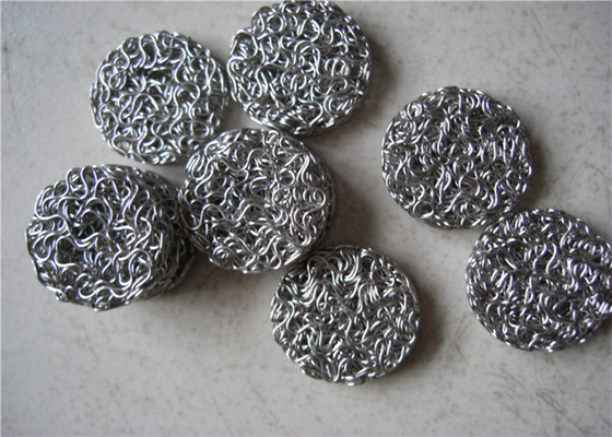 Peredam Terkompresi Rajutan wire Mesh 5mm - 25mm 90% Filter Untuk Industri Mobil