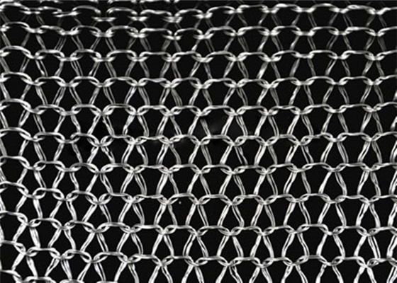 SS Rajutan Mesh Fabric 4 * 5mm Mesh Hole Gas Liquid AISI 301 Untuk Demister