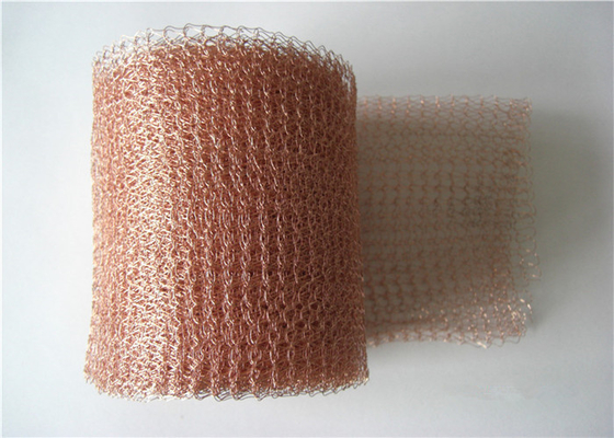 Tin Coated Knitted Wire Mesh 40mm 30m / roll Vapor Liquid Filtering Untuk Perisai