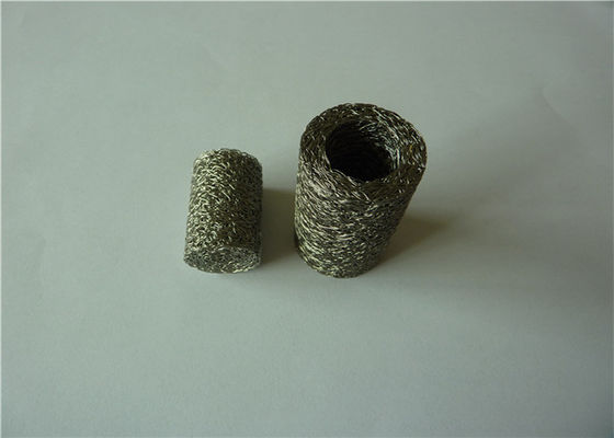 OD25mm Compressed Knitted Wire Mesh Filter cairan gas 0.55mm 100mesh / inci
