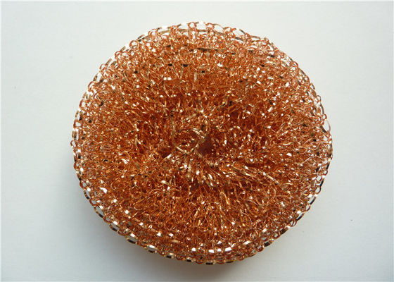 Penggosok Jaring Tembaga Logam 40g Tahan Lama untuk Membersihkan Dapur Pot Pot