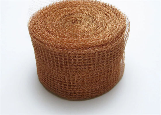 Tembaga Rajutan Wire Mesh 40cm 50cm Lebar 0.18mm Wire Dia Herringbone Permukaan