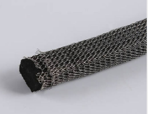 EMI Shielding Rajutan Wire Mesh Gasket 316SS Square Ring 5mm Konduktif Elastomer Berinti
