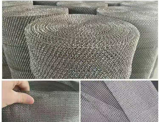 Metal Rajutan Wire Mesh Filter Double Wire Weaving Precision Width 400mm SS316L Disesuaikan