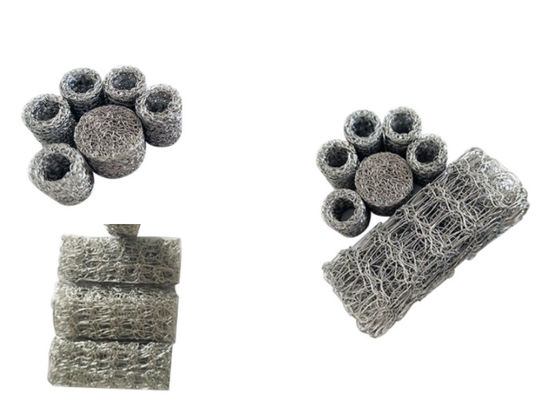 Wire Mesh Rajutan Terkompresi 20*60mm Fleksibel Memberikan Filtrasi Yang Sangat Baik dan Stabilitas Struktural dalam Aplikasi Industri