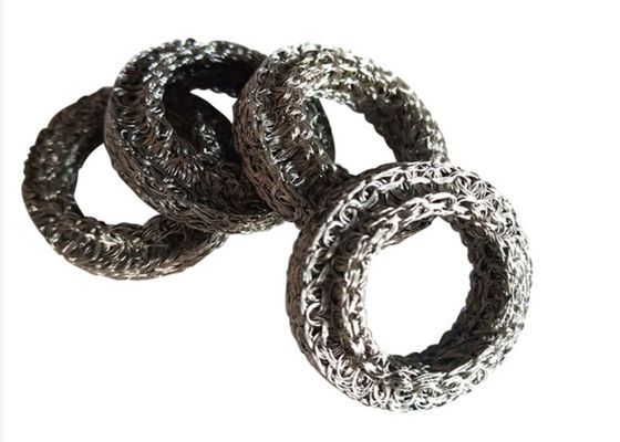 Dia 50mm Stainless Steel Rajutan Wire Mesh Muffler Filter Mesh Terkompresi