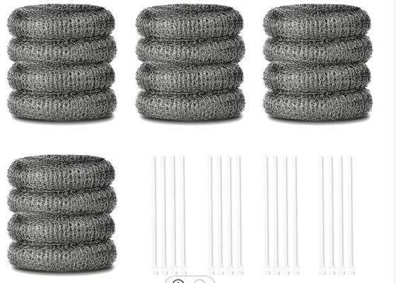 Penggosok Jala Stainless Steel Galvanis 10g 15g Bentuk Bulat Kapasitas Pembersihan Yang Kuat