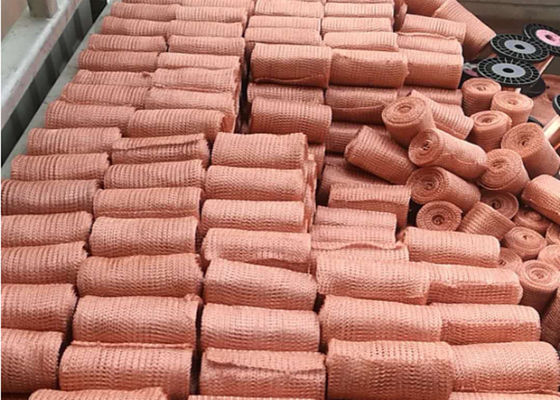 8mm SS304 Rajutan Mesh Fabric ODM Tahan Suhu Tinggi 800 Derajat