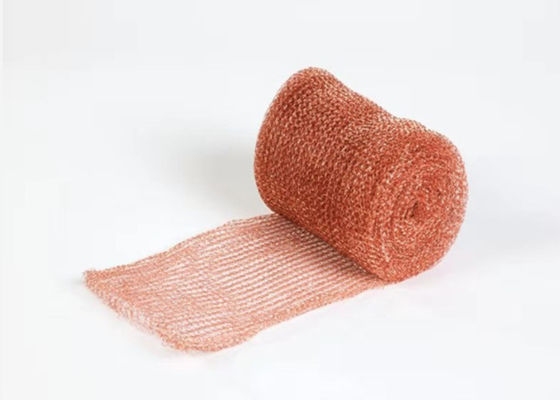 ODM 38mm Red Copper Wire Mesh, Mesh Rajutan Terkompresi Kekuatan Tinggi