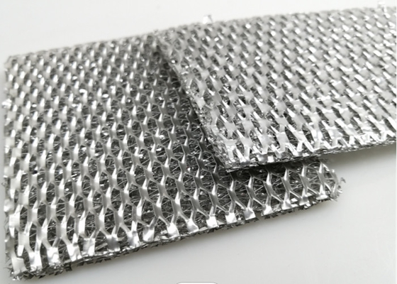 0,05mm 80mm Timbul Aluminium Foil Expanded Mesh / Stretch Steel Mesh Filter Lipit