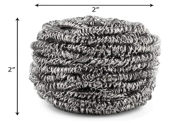 Pembersih Kuat Stainless Steel Sponge Scrubber 10g Untuk Plat / Menghilangkan Karat