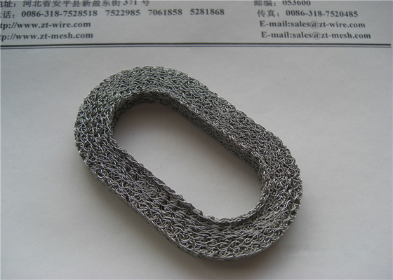 ISO9001 Rajutan Wire Mesh Gasket OD 65mm Tinggi 3-150mm Untuk Redaman