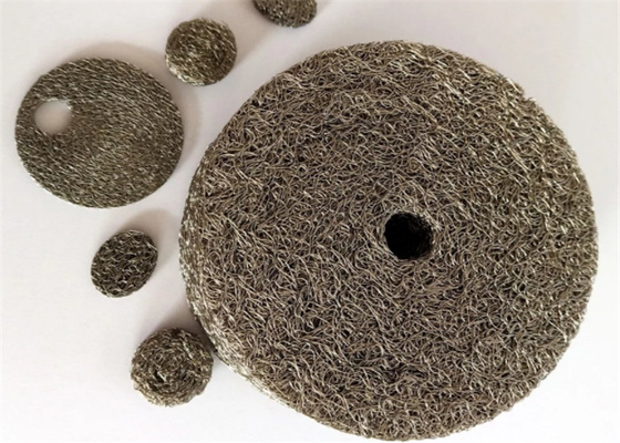 Compressed Knitted Wire Mesh Gasket Round Shape OEM 0.55mm Untuk Exhaust Gasket