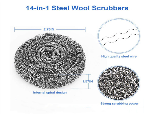 Dia6 * 6mm 9g Scrubber Cleaning Ball Alat Dapur Stainless Steel